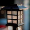 LAMPA SOLARNA LED LATARNIA - 28cm zimny biały