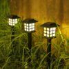 LAMPA SOLARNA LED LATARNIA - 28cm zimny biały
