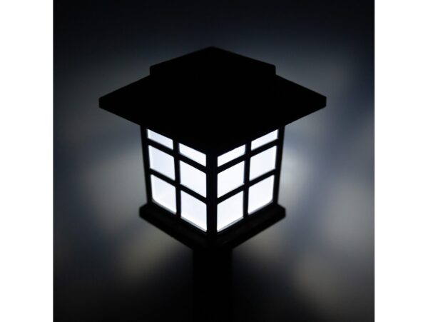 LAMPA SOLARNA LED LATARNIA - 28cm zimny biały