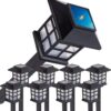 LAMPA SOLARNA LED LATARNIA 28CM ZIMNY BIAŁY 8 SZT