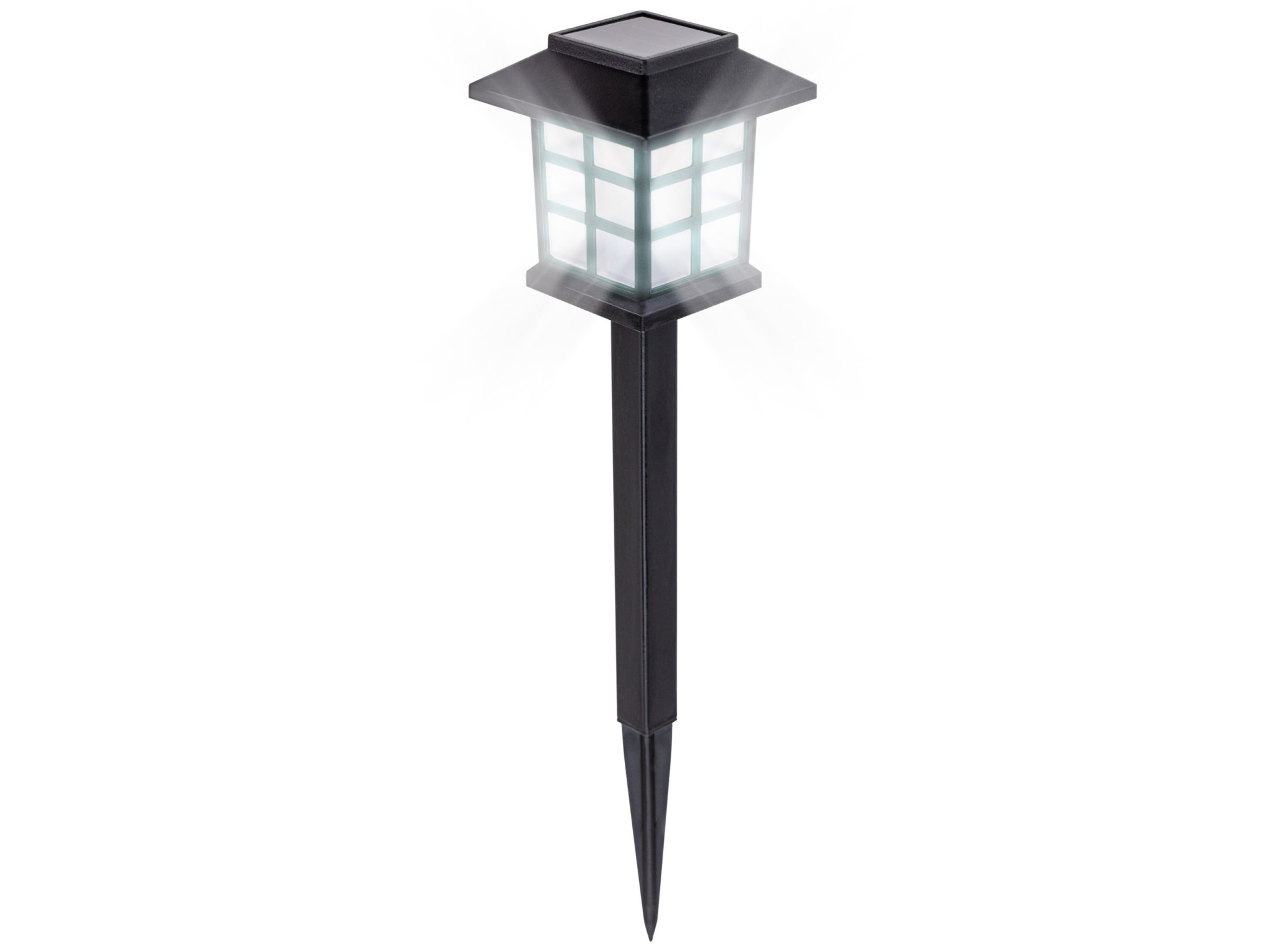 LAMPA SOLARNA LED LATARNIA 38CM ZIMNY BIAŁY 8SZT