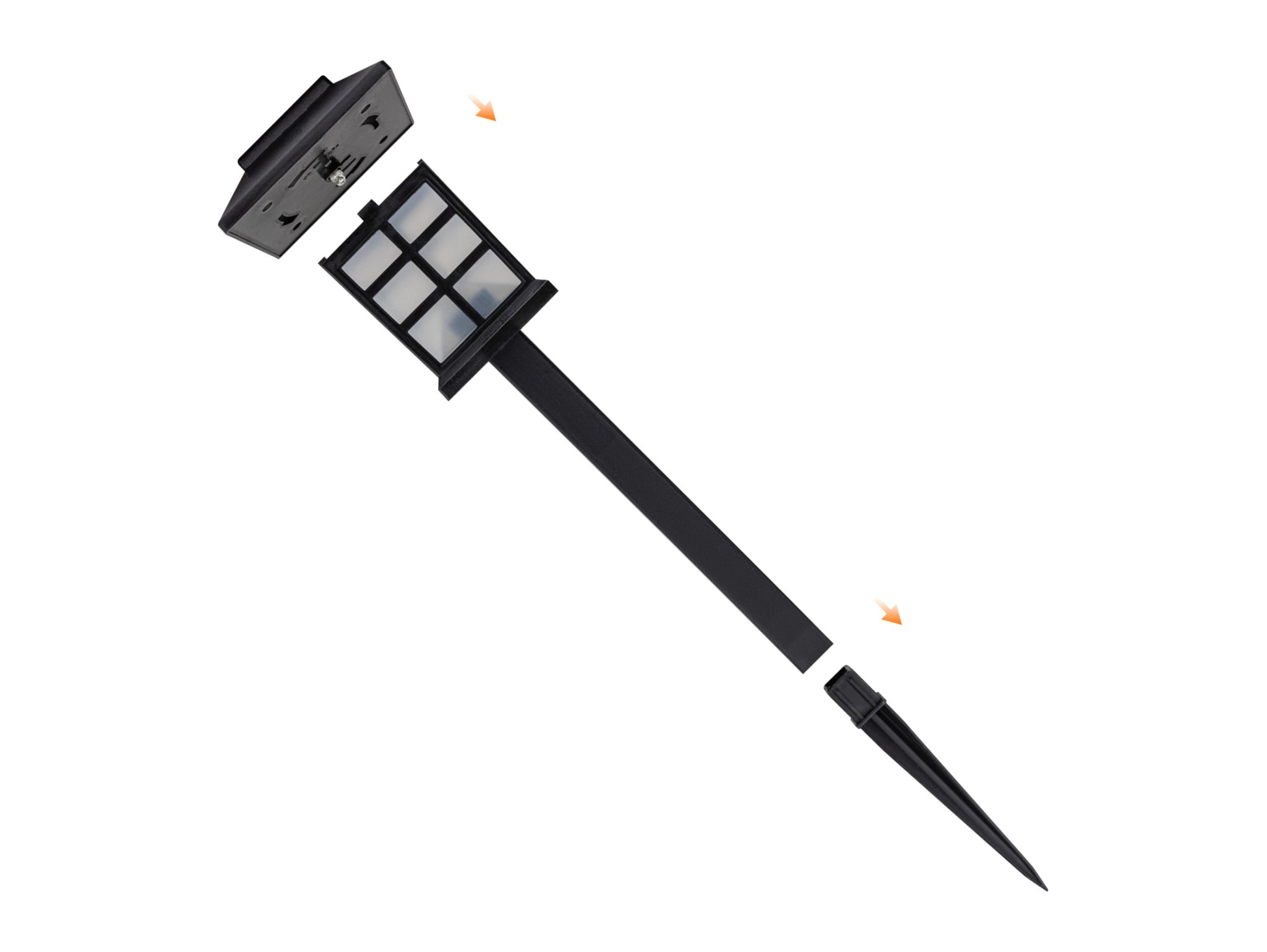 LAMPA SOLARNA LED LATARNIA 38CM ZIMNY BIAŁY 8SZT