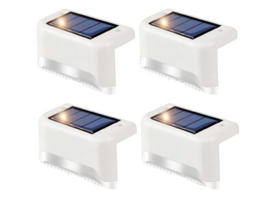 LAMPKA LAMPA SOLARNA KRAWĘDZIOWA 1 LED 8x4,5x4,2cm - biały/zimny biały 4szt