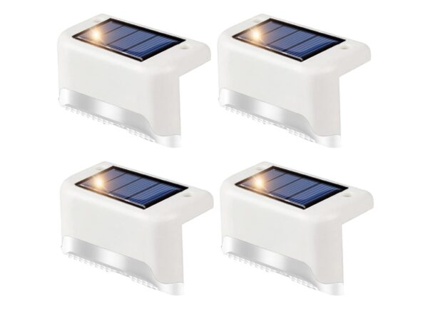 LAMPKA LAMPA SOLARNA KRAWĘDZIOWA 1 LED 8x4,5x4,2cm - biały/zimny biały 4szt