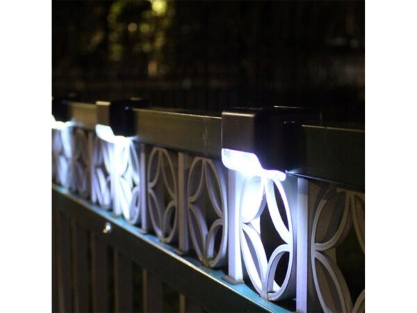 LAMPKA LAMPA SOLARNA KRAWĘDZIOWA 1 LED 8x4,5x4,2cm - biały/zimny biały 4szt