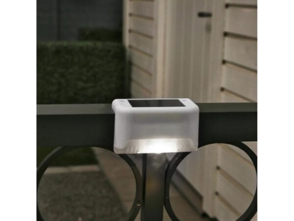 LAMPKA LAMPA SOLARNA KRAWĘDZIOWA 1 LED 8x4,5x4,2cm - biały/zimny biały 4szt