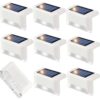 LAMPKA LAMPA SOLARNA KRAWĘDZIOWA 1 LED 8x4,5x4,2cm - biały/zimny biały 8szt