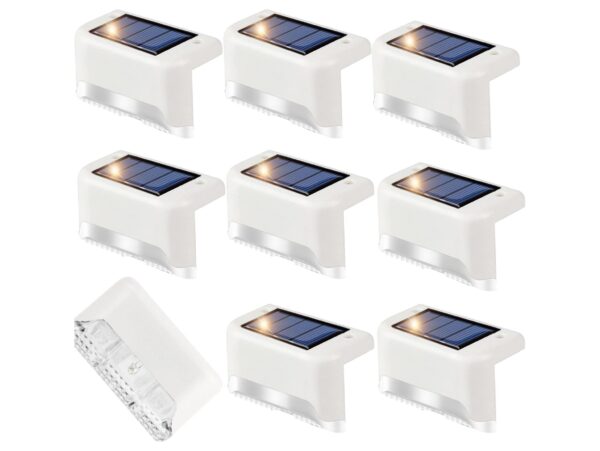 LAMPKA LAMPA SOLARNA KRAWĘDZIOWA 1 LED 8x4,5x4,2cm - biały/zimny biały 8szt