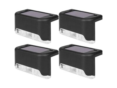 LAMPKA LAMPA SOLARNA KRAWĘDZIOWA 1 LED 8x4,5x4,2cm - czarny/zimny biały 4szt
