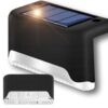 LAMPKA LAMPA SOLARNA KRAWĘDZIOWA 1 LED 8x4,5x4,2cm - czarny/zimny biały 4szt