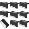 LAMPKA LAMPA SOLARNA KRAWĘDZIOWA 1 LED 8x4,5x4,2cm - czarny/zimny biały 8szt