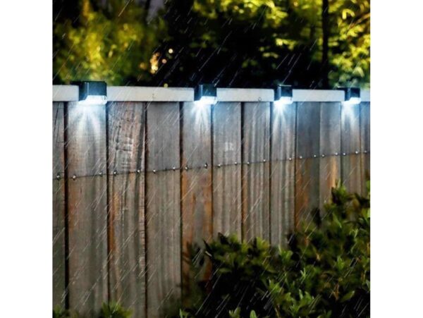 LAMPKA LAMPA SOLARNA KRAWĘDZIOWA 1 LED 8x4,5x4,2cm - czarny/zimny biały 8szt