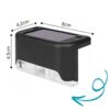 LAMPKA LAMPA SOLARNA KRAWĘDZIOWA 1 LED 8x4,5x4,2cm - czarny/zimny biały 8szt