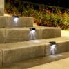 LAMPKA LAMPA SOLARNA KRAWĘDZIOWA 1 LED 8x4,5x4,2cm - czarny/zimny biały 8szt