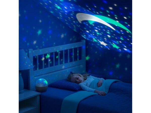 LAMPKA NOCNA NA USB KULA GWIAZDKI PROJEKTOR - różowy