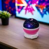 LAMPKA NOCNA NA USB KULA GWIAZDKI PROJEKTOR - różowy