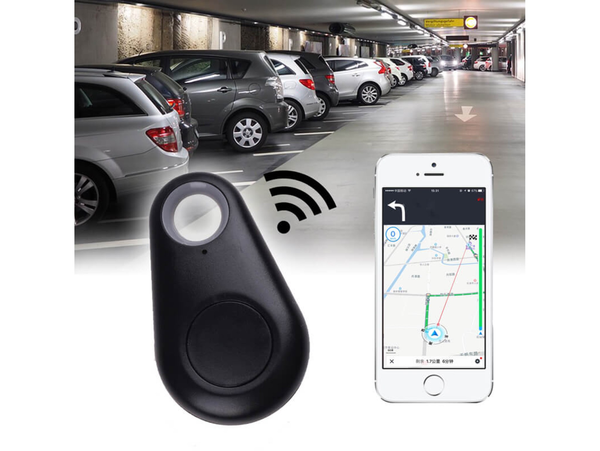 LOKALIZATOR KLUCZY BLUETOOTH - czarny