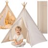 NAMIOT DLA DZIECI DOMEK TIPI 80x80x110cm - beżowy