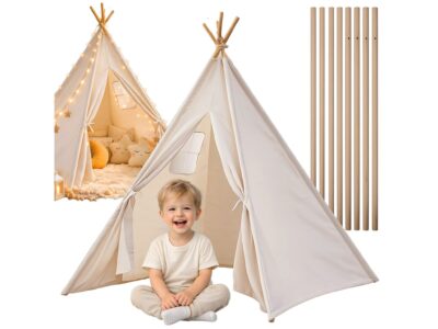 NAMIOT DLA DZIECI DOMEK TIPI 80x80x110cm - beżowy