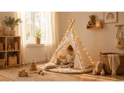 NAMIOT DLA DZIECI DOMEK TIPI 80x80x110cm - beżowy