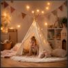 NAMIOT DLA DZIECI DOMEK TIPI 80x80x110cm - beżowy