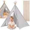NAMIOT DLA DZIECI DOMEK TIPI 80x80x110cm - szary