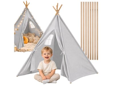 NAMIOT DLA DZIECI DOMEK TIPI 80x80x110cm - szary