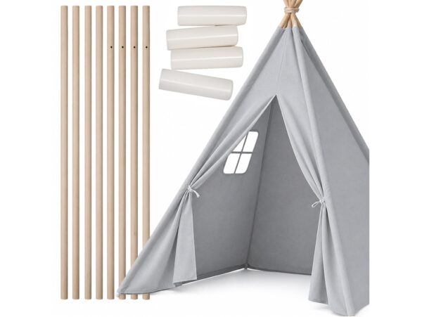 NAMIOT DLA DZIECI DOMEK TIPI 80x80x110cm - szary