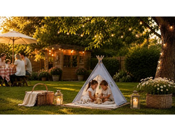 NAMIOT DLA DZIECI DOMEK TIPI 80x80x110cm - szary