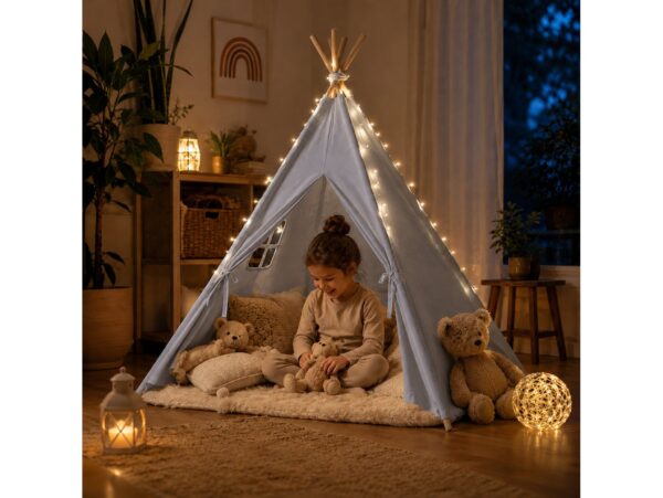 NAMIOT DLA DZIECI DOMEK TIPI 80x80x110cm - szary