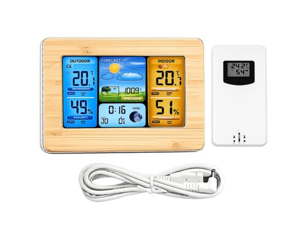 STACJA POGODY BEZPRZEWODOWA LCD WILGOTNOŚĆ CIŚNIENIE