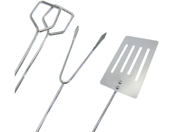 ZESTAW AKCESORIA GRILL CHWYTAK ŁOPATKA SZPIKULEC 3