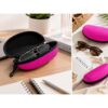 ETUI NA OKULARY TWARDE 17x8,5cm - różowe