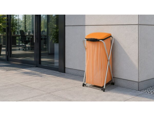 GRID MATIC 1 STOJAK NA WORKI NA ŚMIECI POJEDYŃCZY POMARAŃCZOWY/GRID MATIC 1 POMARAŃCZOWY 8001579112011