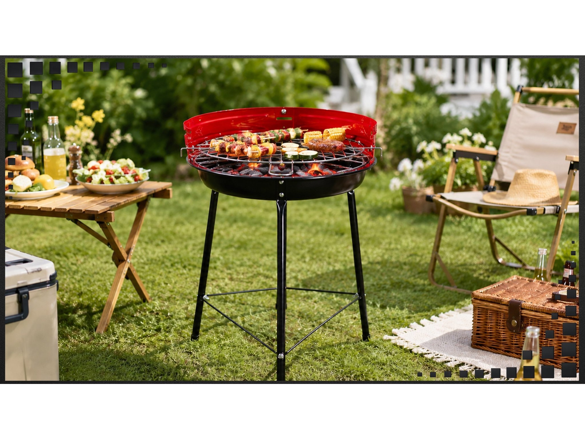 GRILL OGRODOWY 53x35cm