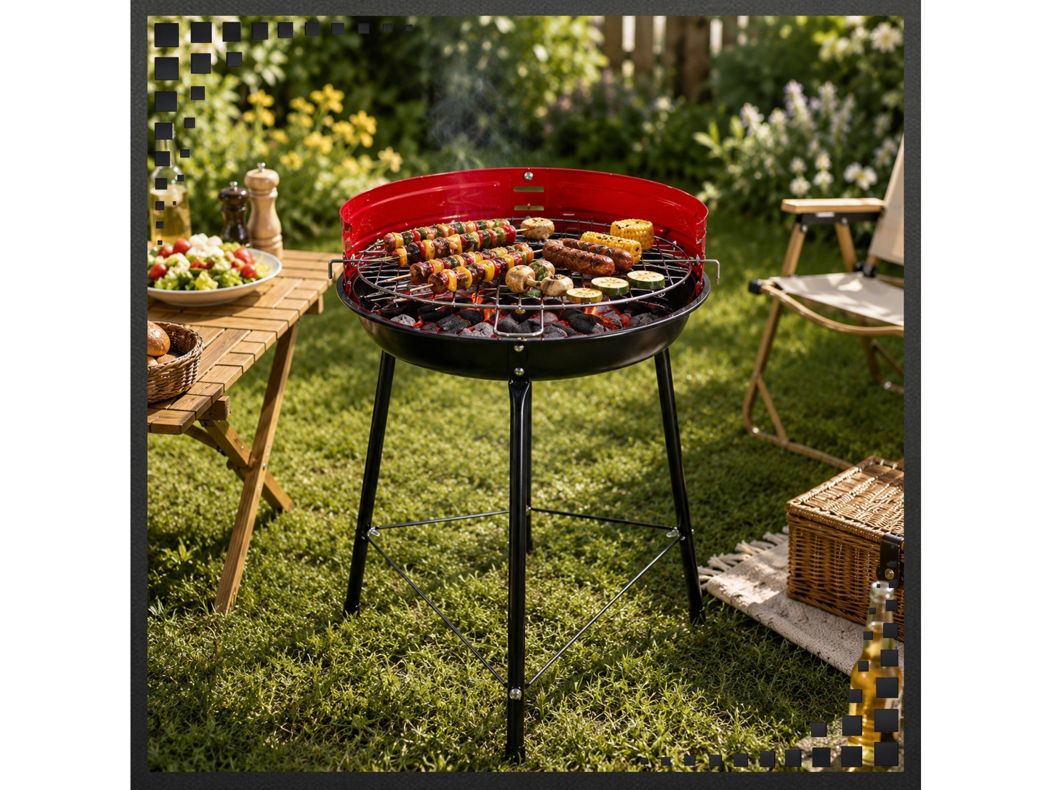 GRILL OGRODOWY 53x35cm