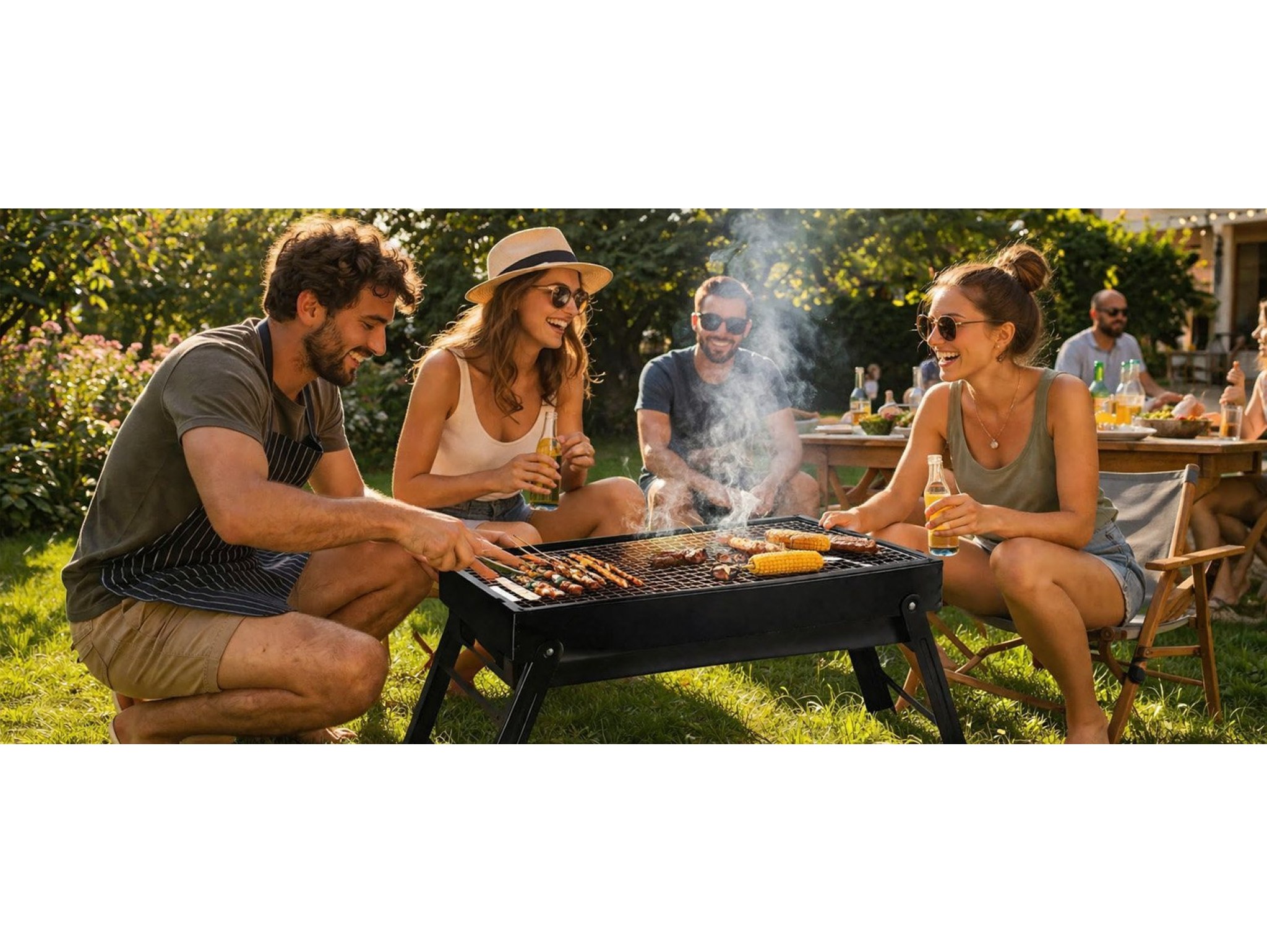 GRILL TURYSTYCZNY SKŁADANY OGRODOWY 60x33x22cm