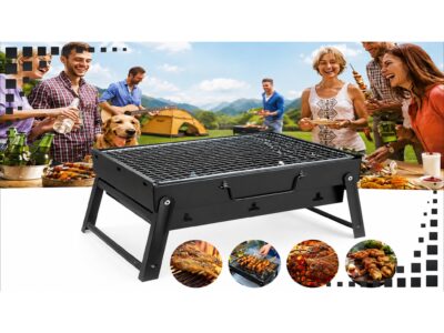 GRILL TURYSTYCZNY WĘGLOWY PRZENOŚNY SKŁADANY BBQ