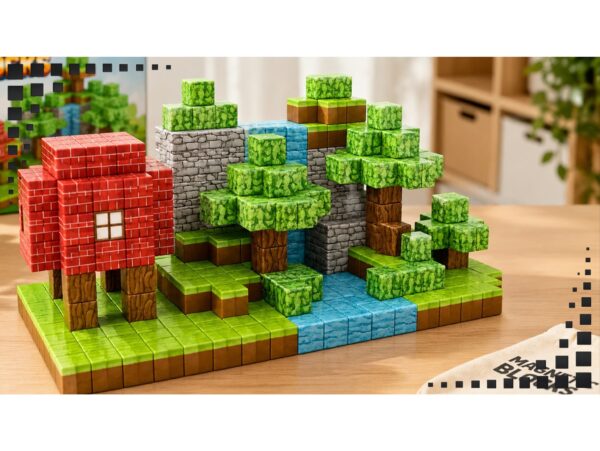 KLOCKI KONSTRUKCYJNE MAGNETYCZNE MINECRAFT 100SZT