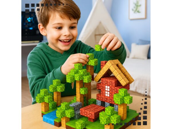 KLOCKI KONSTRUKCYJNE MAGNETYCZNE MINECRAFT 100SZT