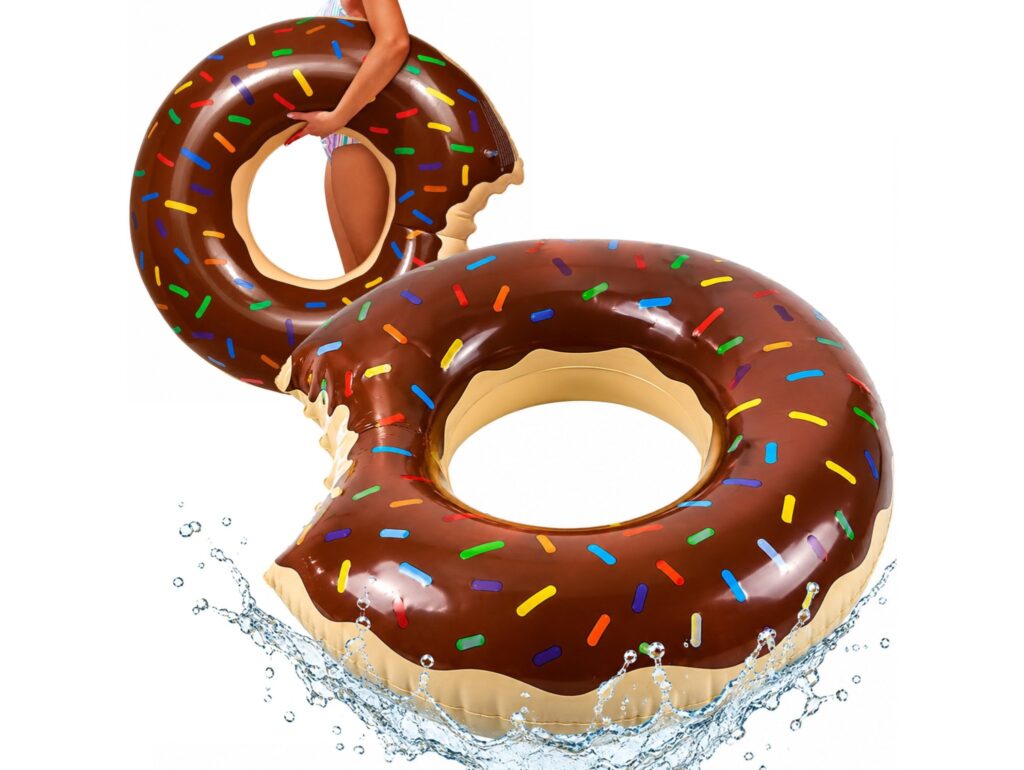 KOŁO DO PŁYWANIA DONUT 120CM - brązowy