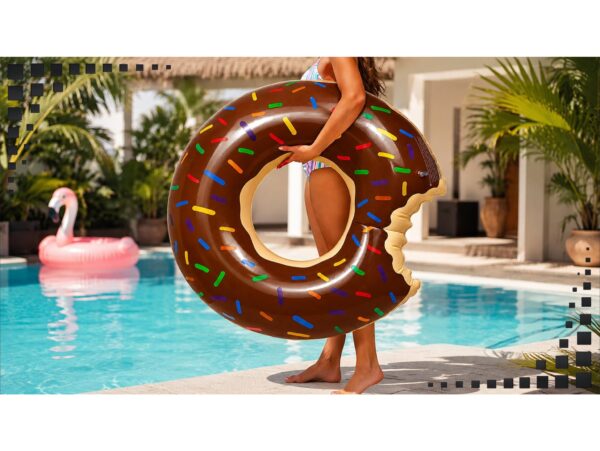 KOŁO DO PŁYWANIA DONUT 120CM - brązowy