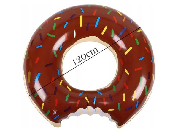 KOŁO DO PŁYWANIA DONUT 120CM - brązowy