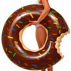 KOŁO DO PŁYWANIA DONUT 120CM - brązowy