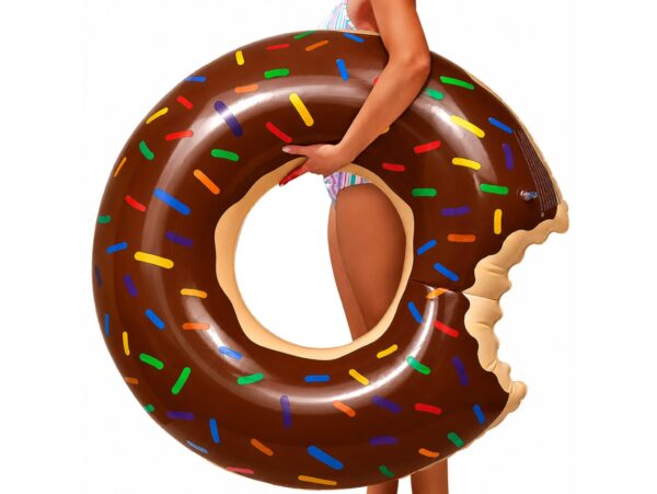 KOŁO DO PŁYWANIA DONUT 120CM - brązowy