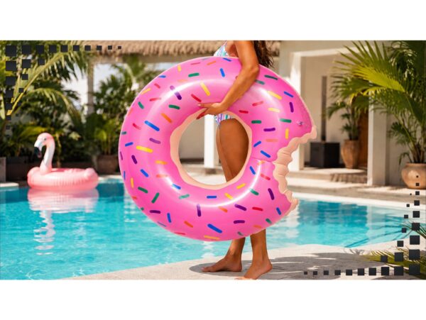 KOŁO DO PŁYWANIA DONUT 120CM - różowy