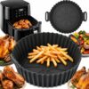 KOSZYK SILIKONOWY FORMA DO FRYTKOWNICY AIR FRYER OKRĄGŁA 20x17x5cm