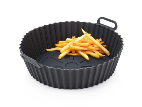 KOSZYK SILIKONOWY FORMA DO FRYTKOWNICY AIR FRYER OKRĄGŁA 20x17x5cm