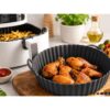 KOSZYK SILIKONOWY FORMA DO FRYTKOWNICY AIR FRYER OKRĄGŁA 20x17x5cm