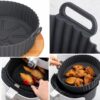 KOSZYK SILIKONOWY FORMA DO FRYTKOWNICY AIR FRYER OKRĄGŁA 20x17x5cm